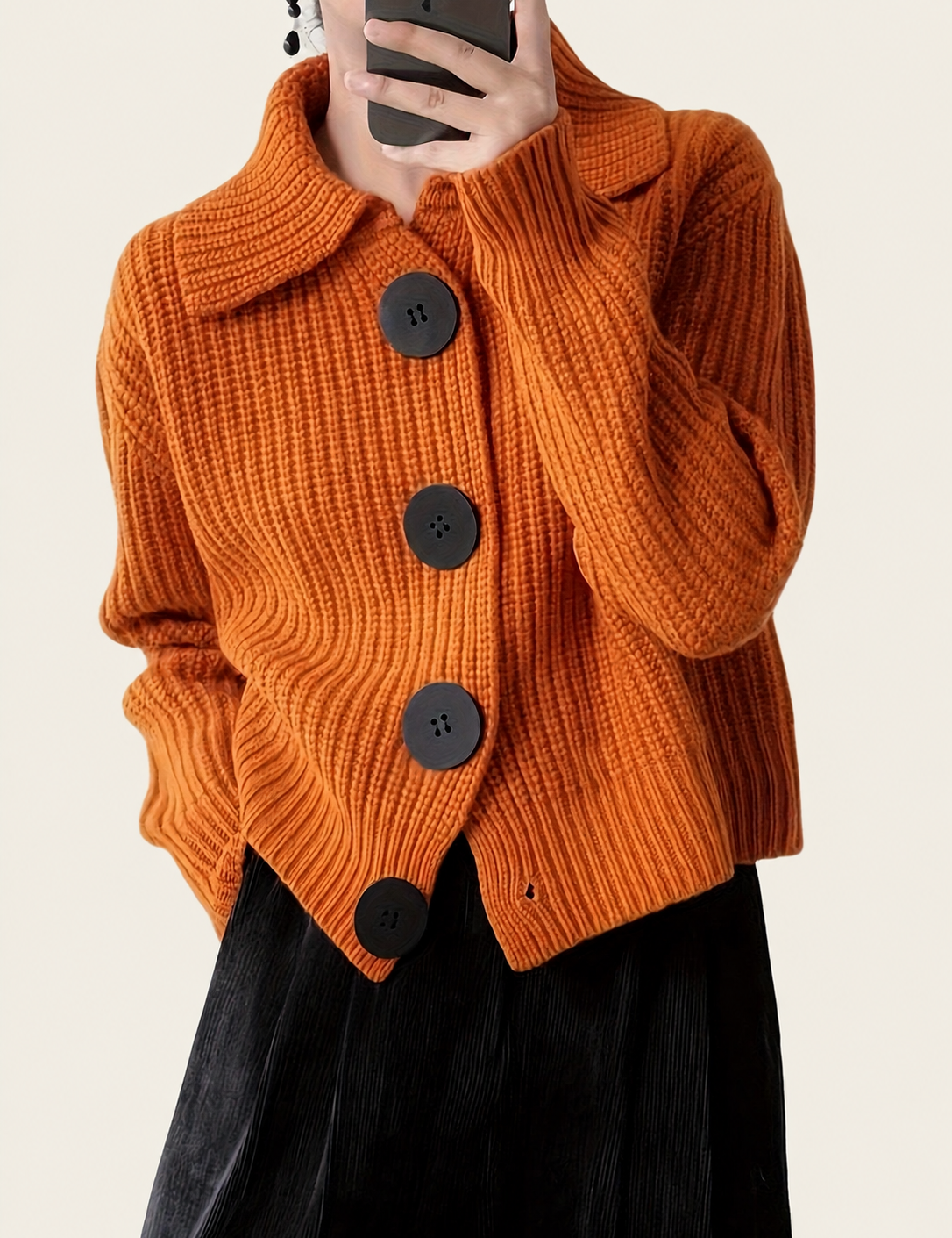 Isla | Ribbed Strickcardigan – uniforme Produktaufnahme