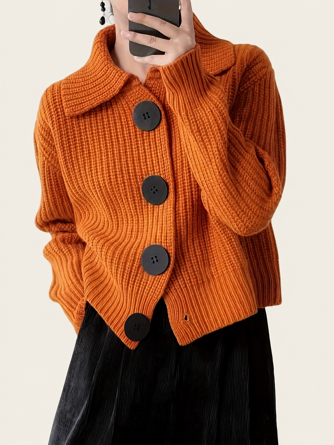 Isla | Ribbed Strickcardigan – uniforme Produktaufnahme
