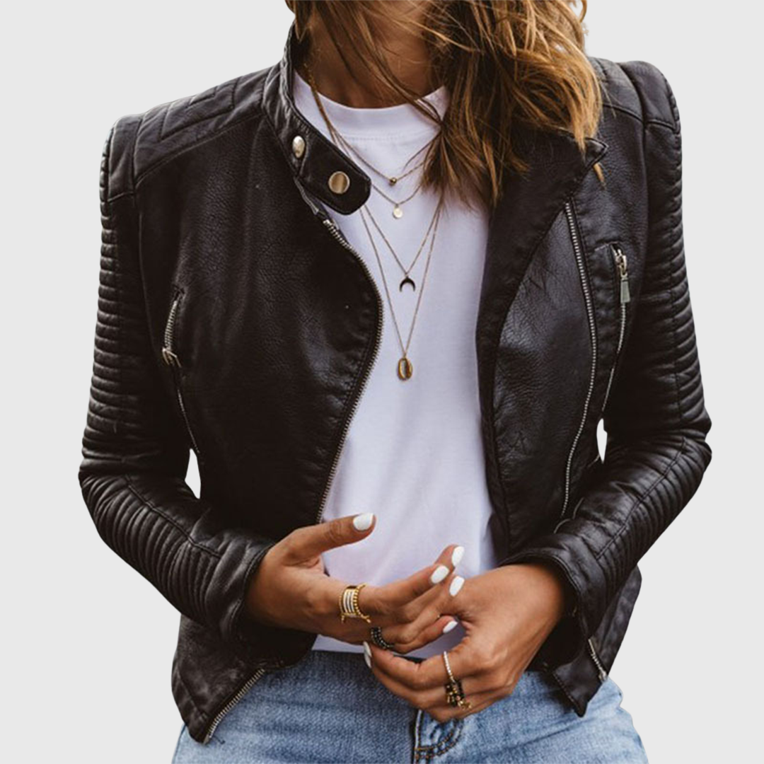 Janet | Jachetă biker elegantă - imagine 1
