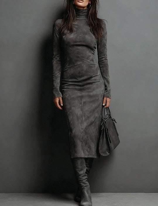 Doina | Langes Midikleid Braun
