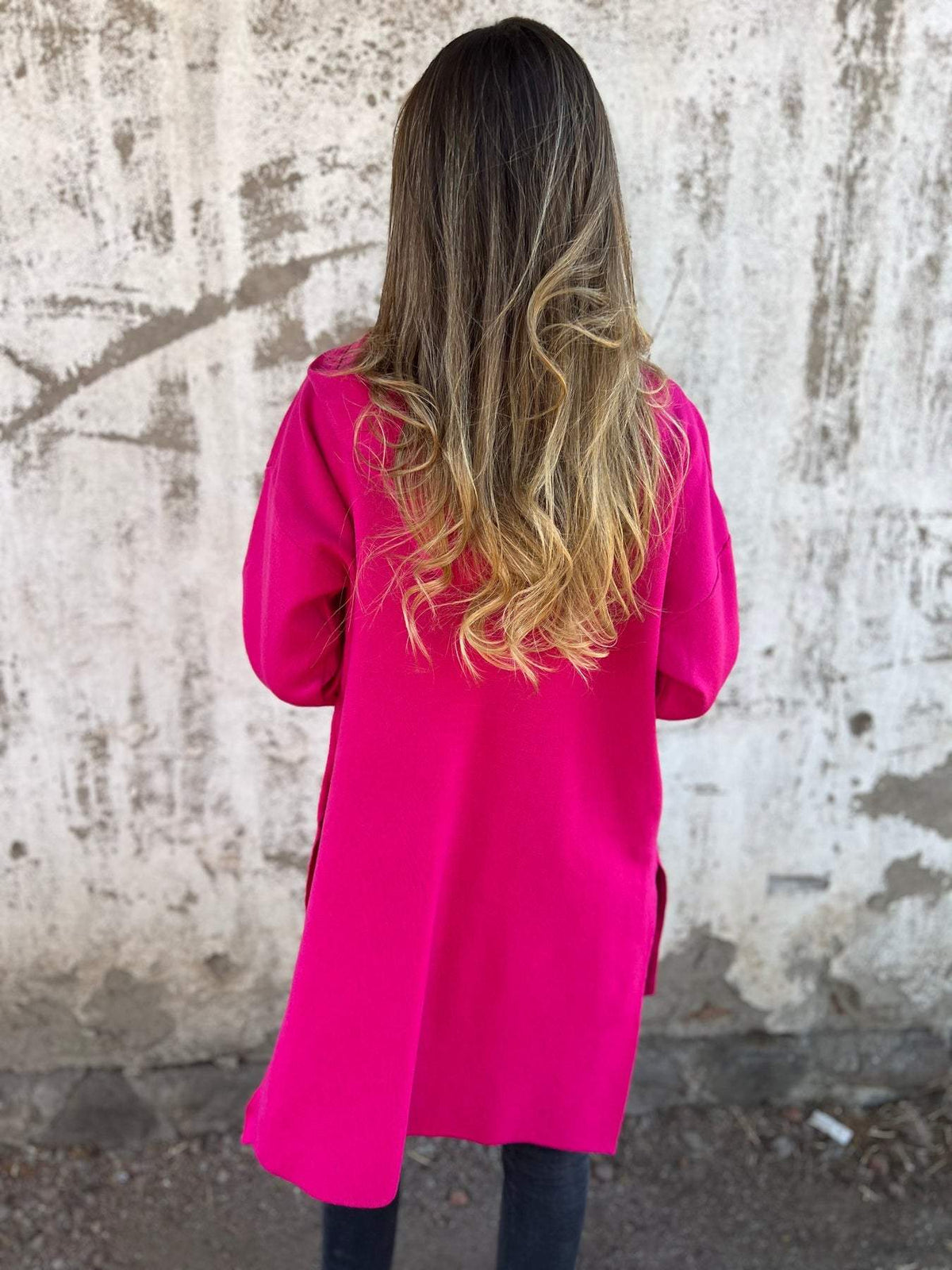 Olivia | Langer Cardigan Cardigan mit Kapuze – Bild 10