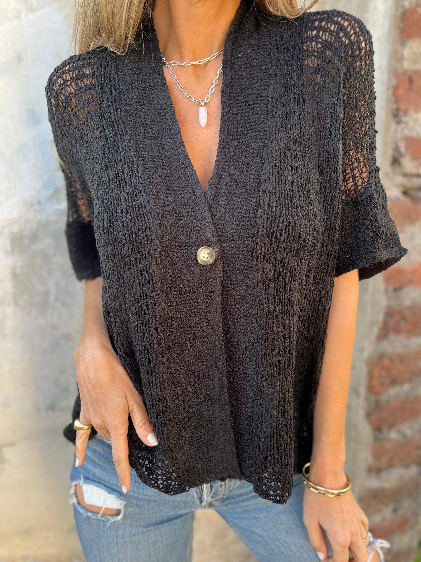 Ivonie | Eleganter strukturiert Top – Bild 6