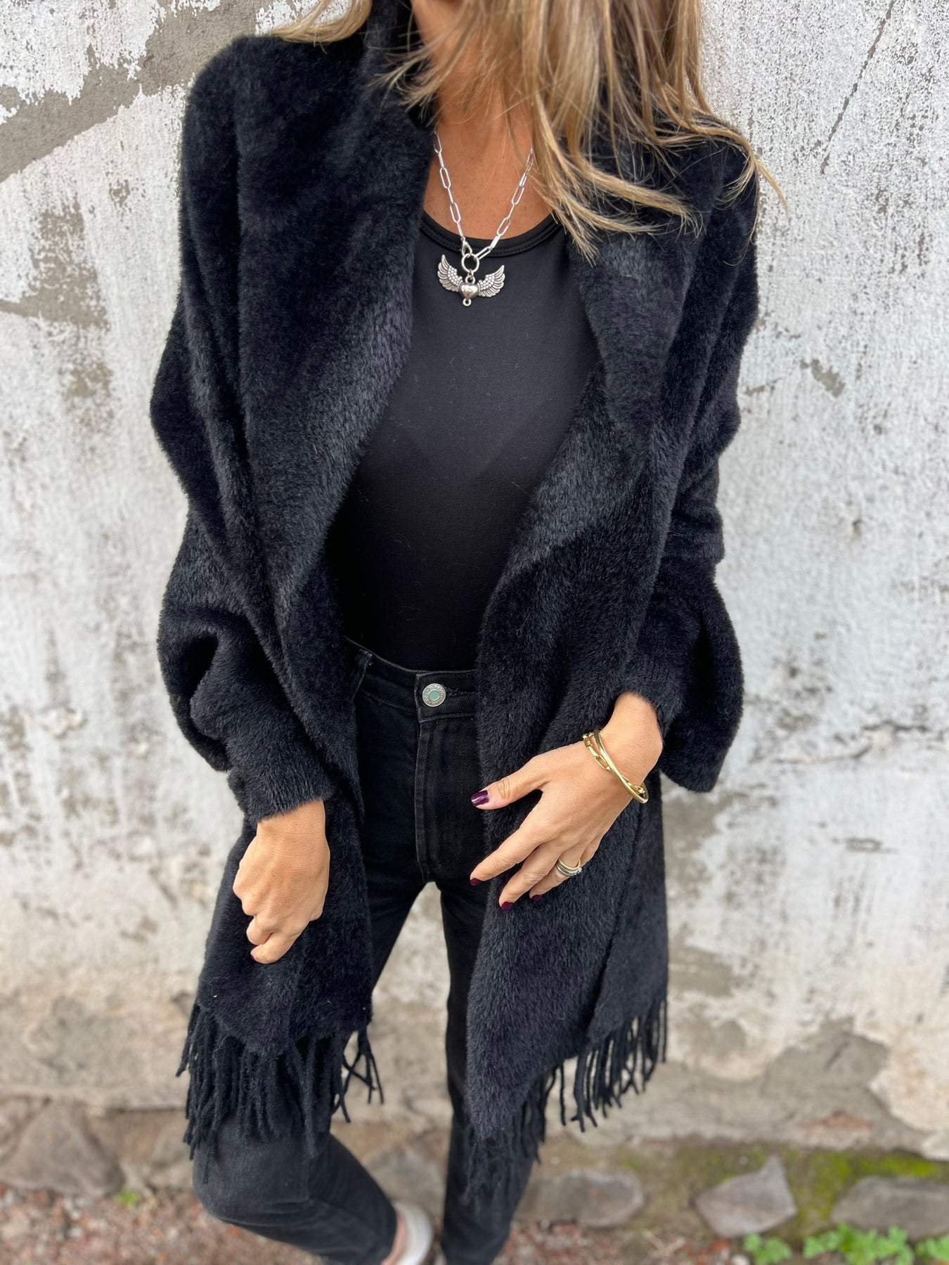 Hannah | Eleganter lang-Sleeved Wrap Pullover – Bild 6