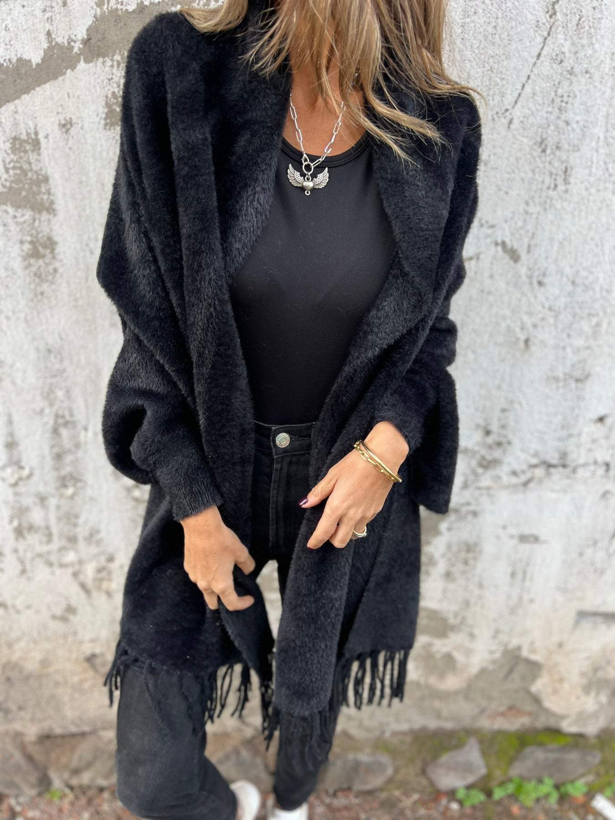 Hannah | Eleganter lang-Sleeved Wrap Pullover – Bild 5