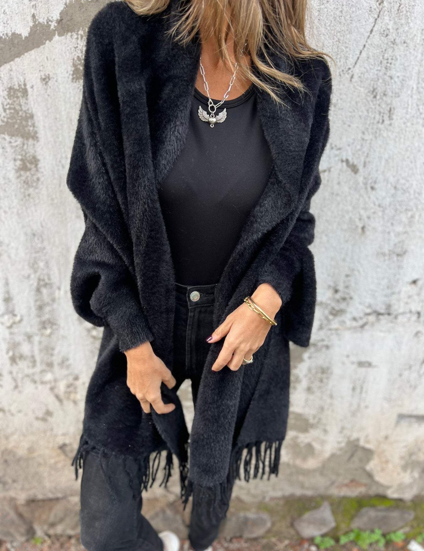Hannah | Eleganter lang-Sleeved Wrap Pullover – Bild 5