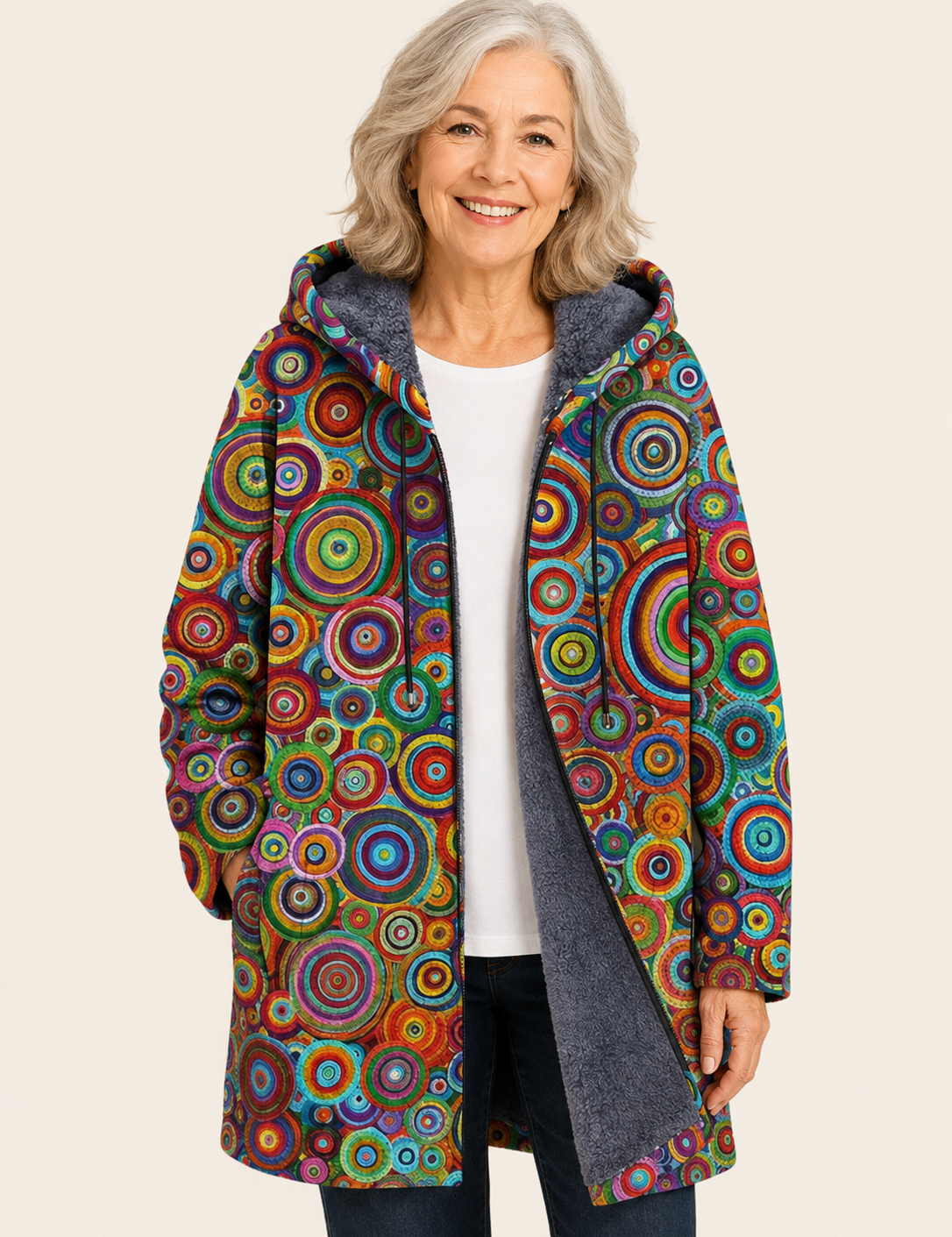 Karri | Luxurious Cardigan mit künstlerisch Inspiration – uniforme Produktaufnahme