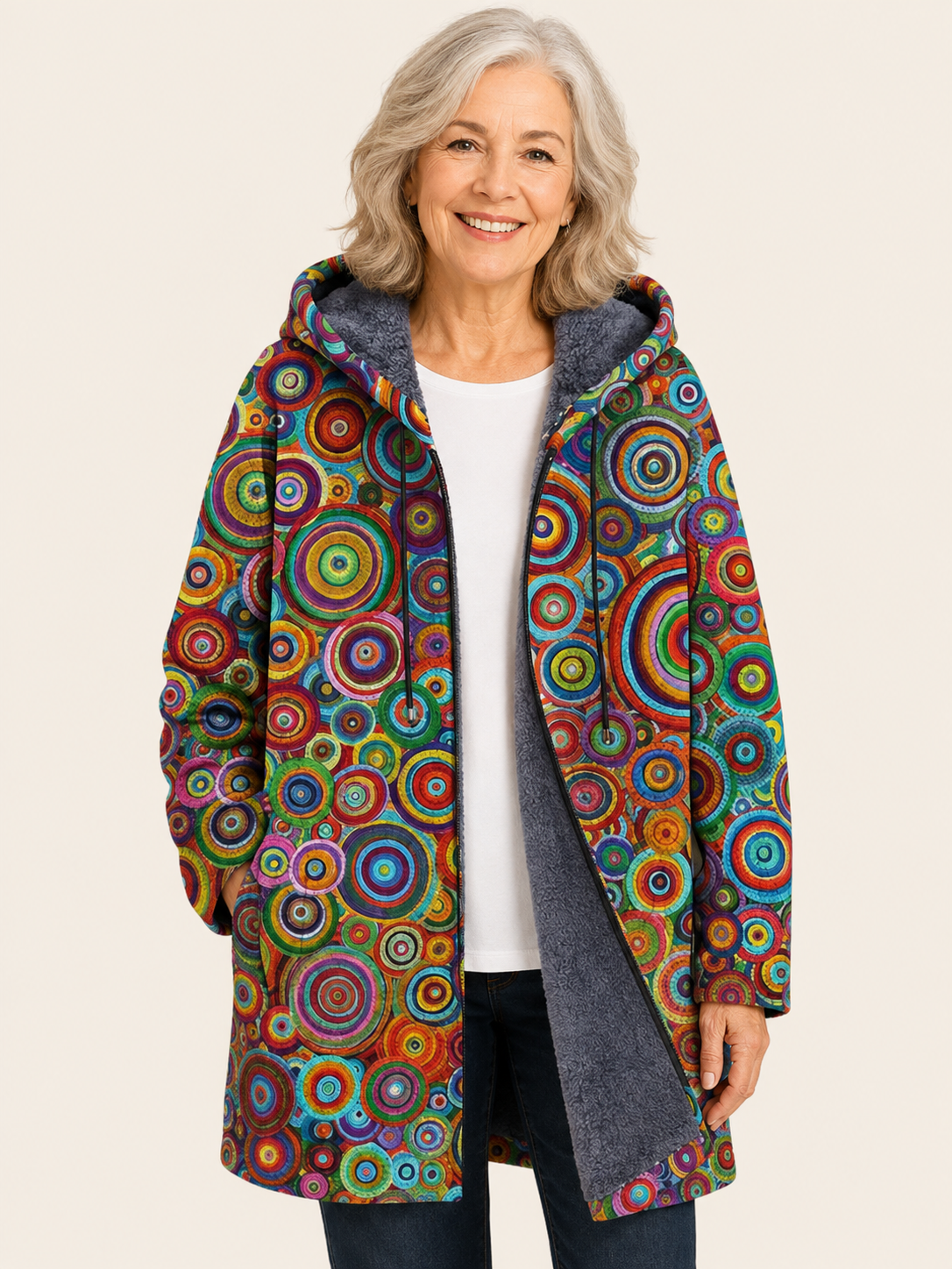 Karri | Luxurious Cardigan mit künstlerisch Inspiration – uniforme Produktaufnahme