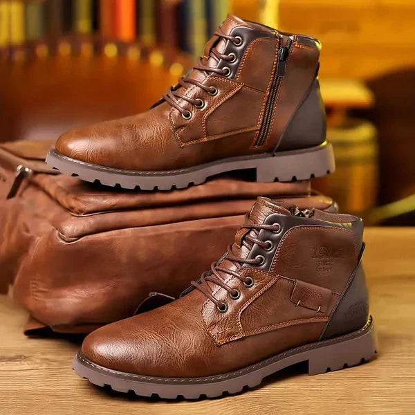 Adrian-George | Schnürstiefeletten aus Stoff