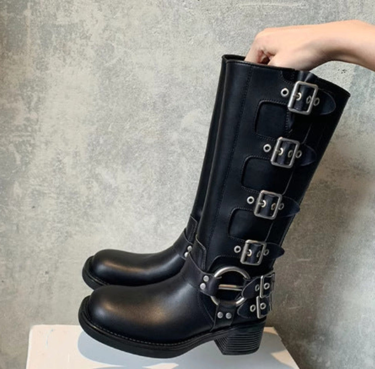 Diane | Biker-Stiefeletten mit Schnalle