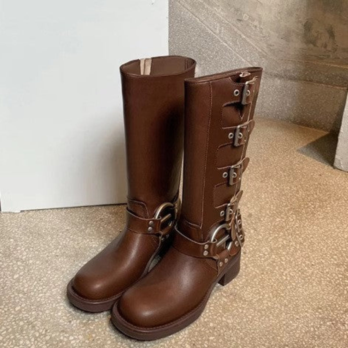 Diane | Biker-Stiefeletten mit Schnalle