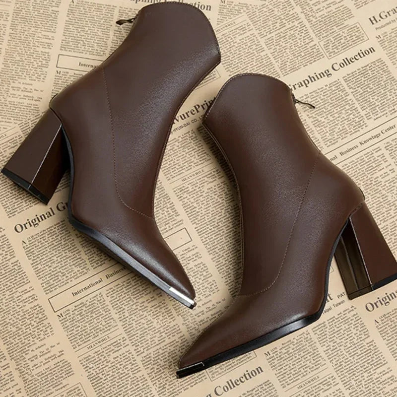 Noémie | Chelsea-Stiefeletten mit metallisierter Spitze