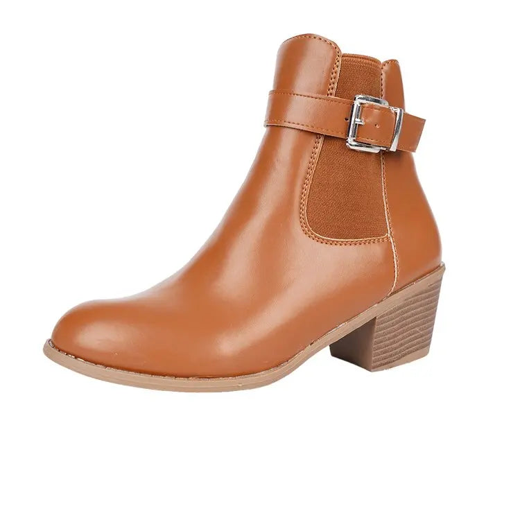 Joséphine | Stiefeletten mit Schnalle und Blockabsatz