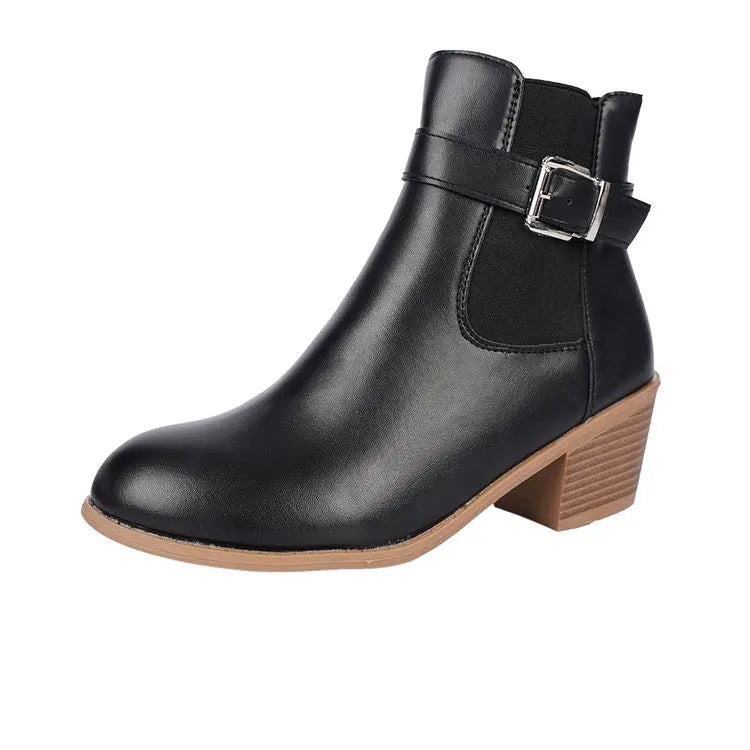 Joséphine | Stiefeletten mit Schnalle und Blockabsatz