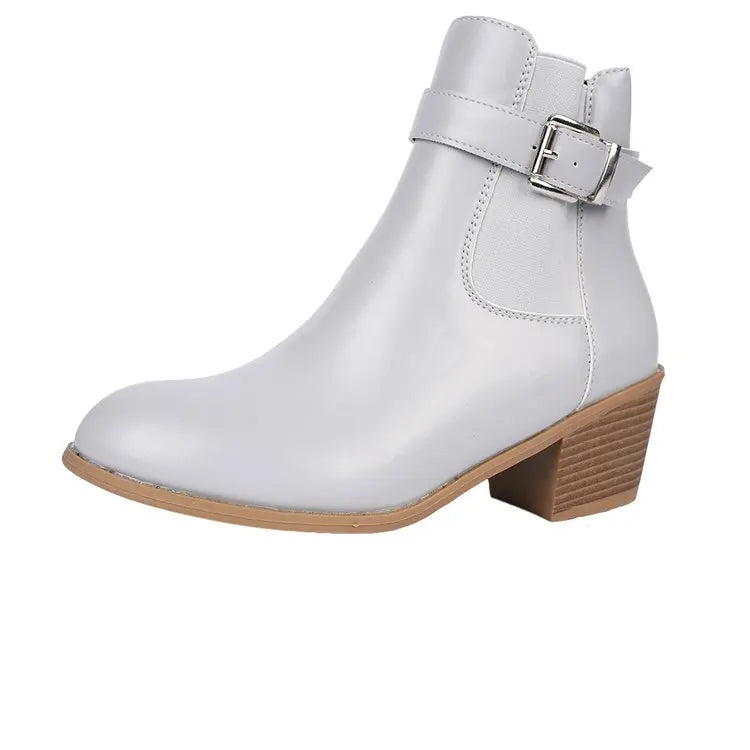 Joséphine | Stiefeletten mit Schnalle und Blockabsatz