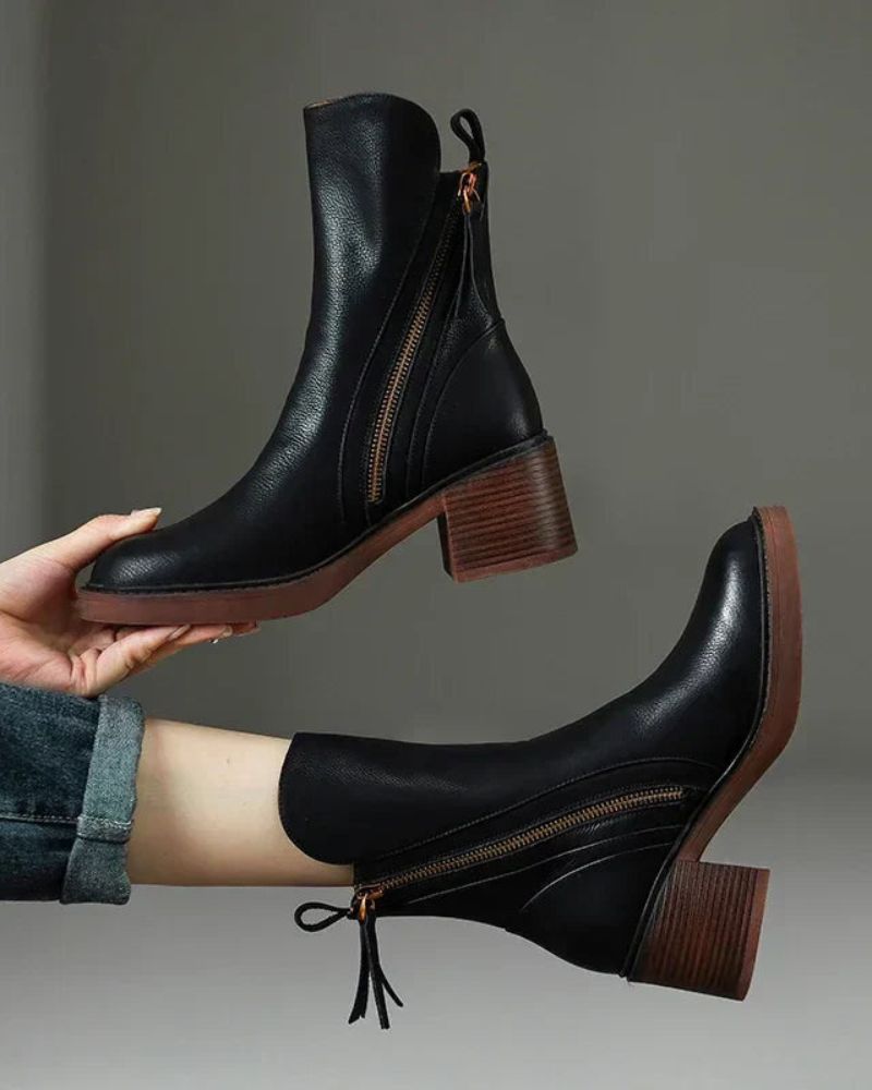 Paloma | Lederstiefel mit Blockabsatz