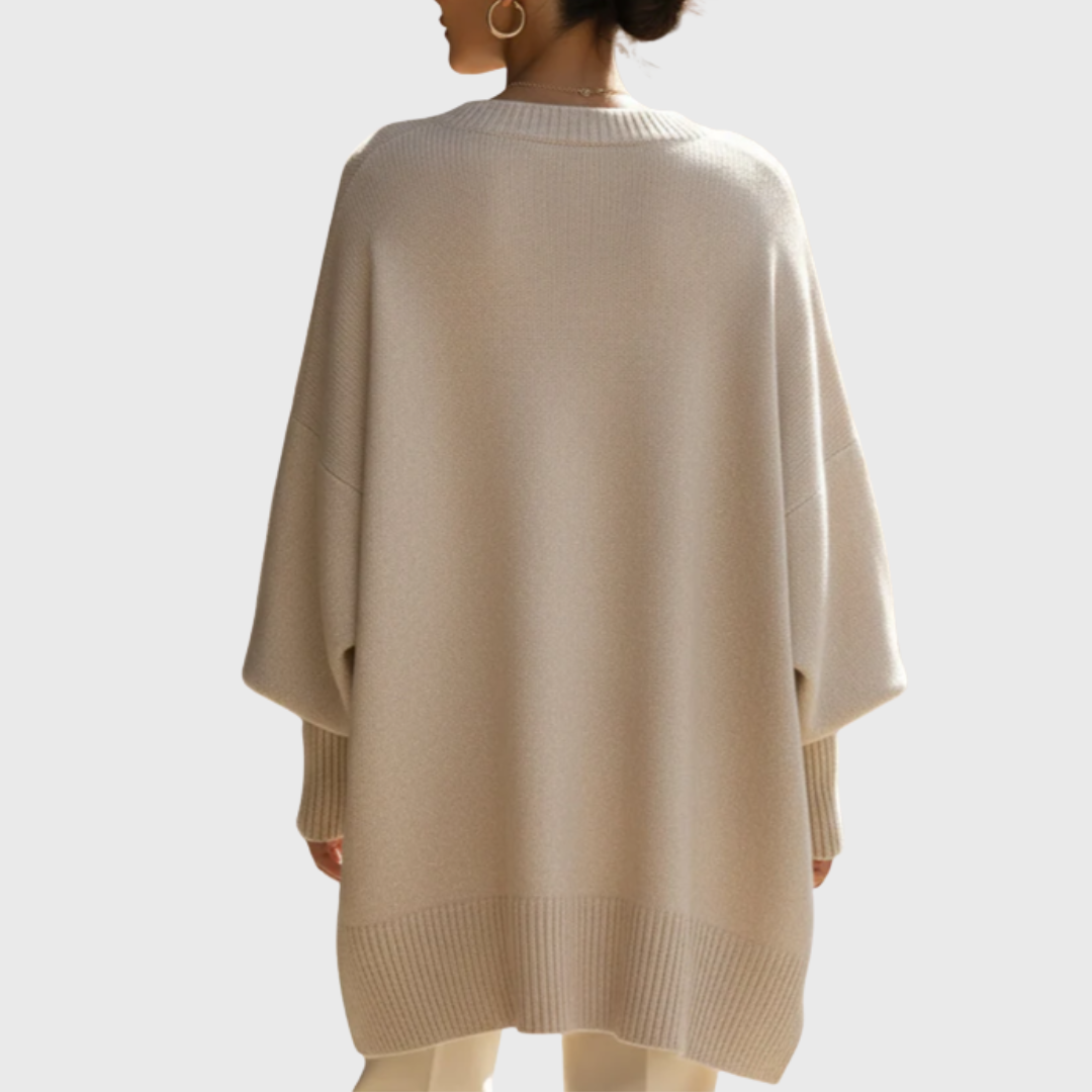 Livia - pulover poncho oversize, vedere suplimentară