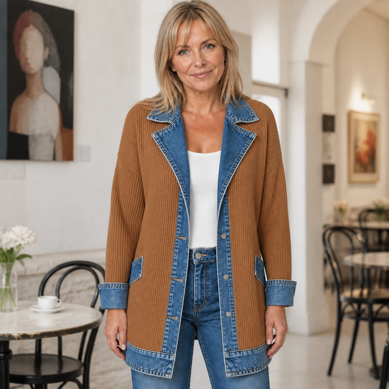 Jachetă Ludia khaki – vedere frontală