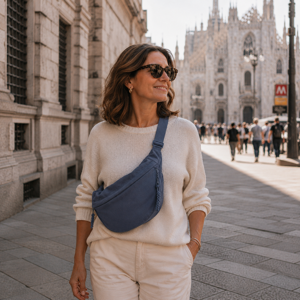 Chloe | Blaue Schultertasche | Produktbild 3