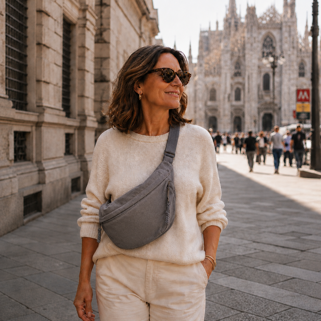 Claire | Graue Schultertasche | Produktbild 4