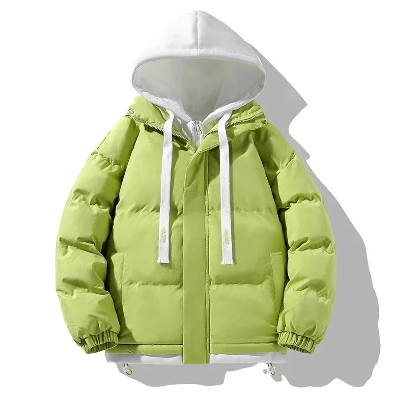 Casual Puffer Jacket Beige