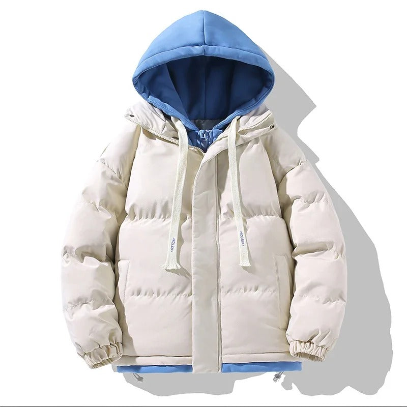 Casual Puffer Jacket Beige