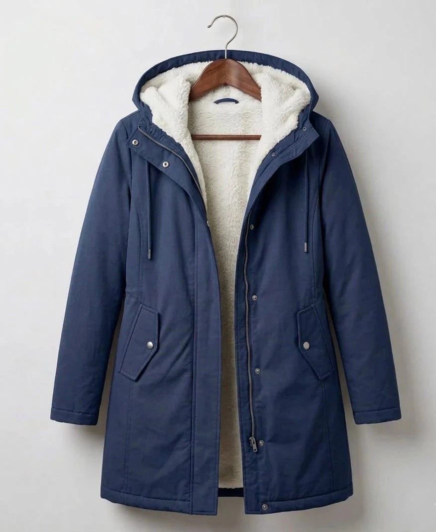 Margarita - parka lungă impermeabilă, bleumarin