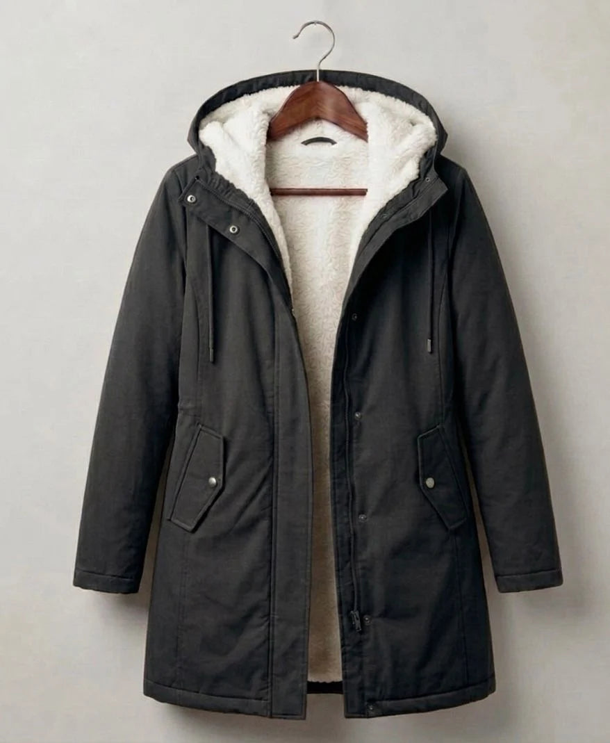 Margarita - parka lungă impermeabilă, negru