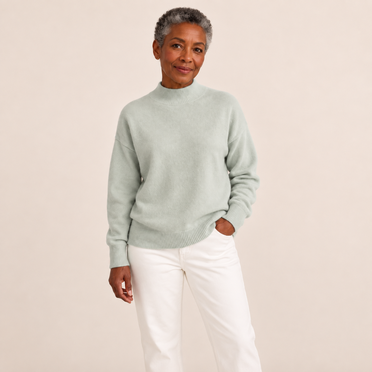 Maria-Alexandra – Pullover – Hellgrün – Vorderansicht