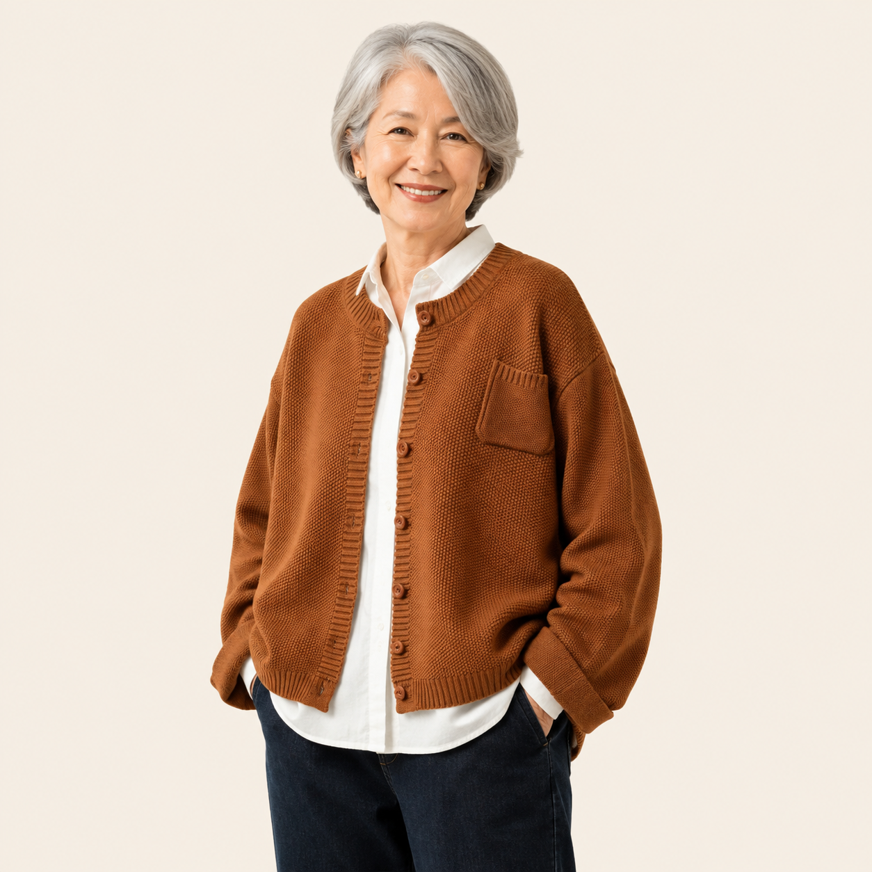 The Marivelle | Damen-Strickjacke – uniforme Produktaufnahme