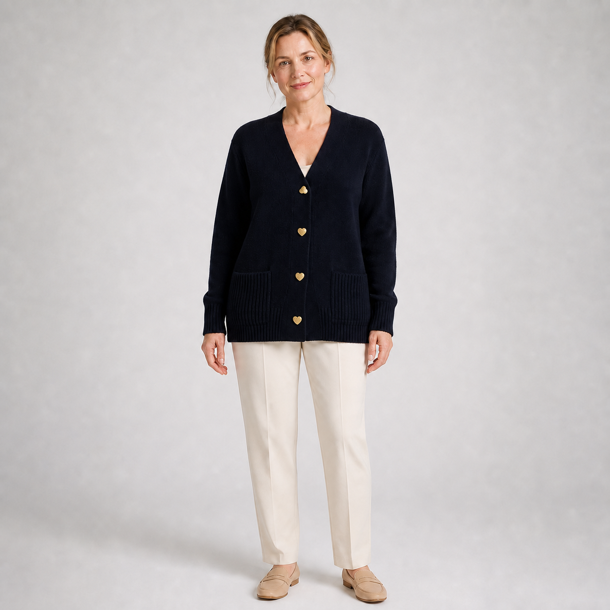 Michaela cardigan Negru - vedere frontală