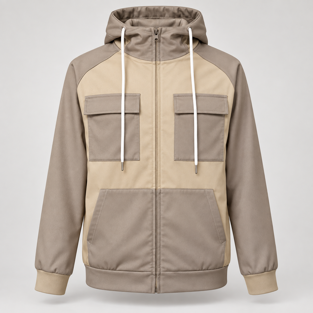 Neil Herren Kapuzenjacke Beige