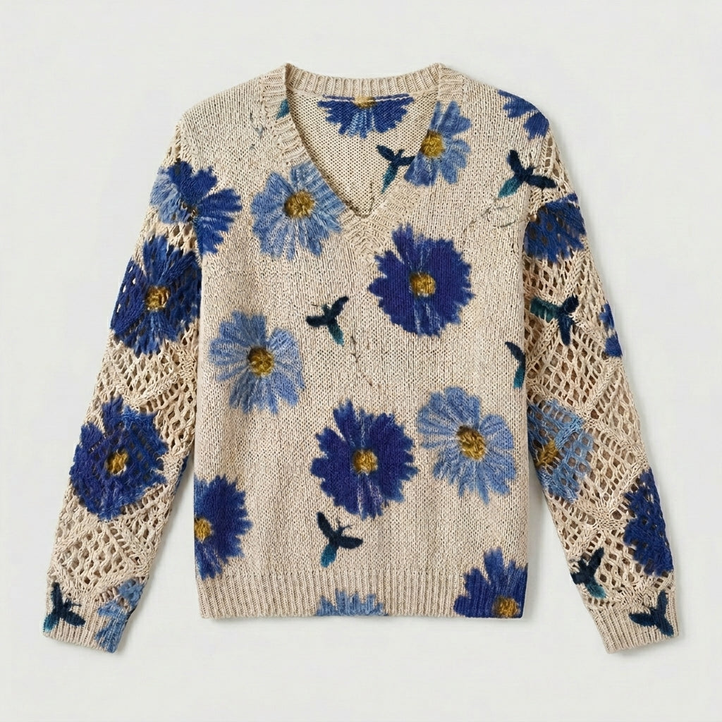 Aura – Eleganter, vielseitiger floraler Pullover – Bild 6