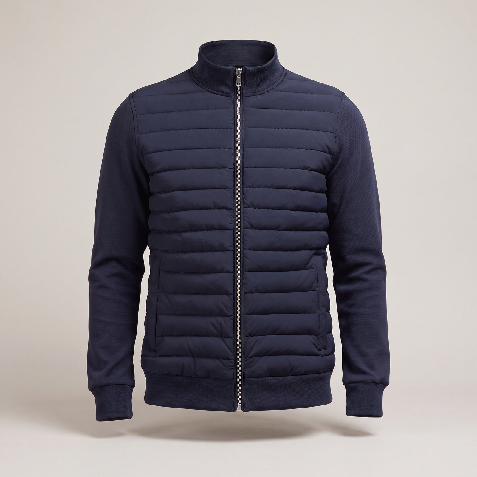 Noah Hybridjacke – Marineblau, Produktansicht