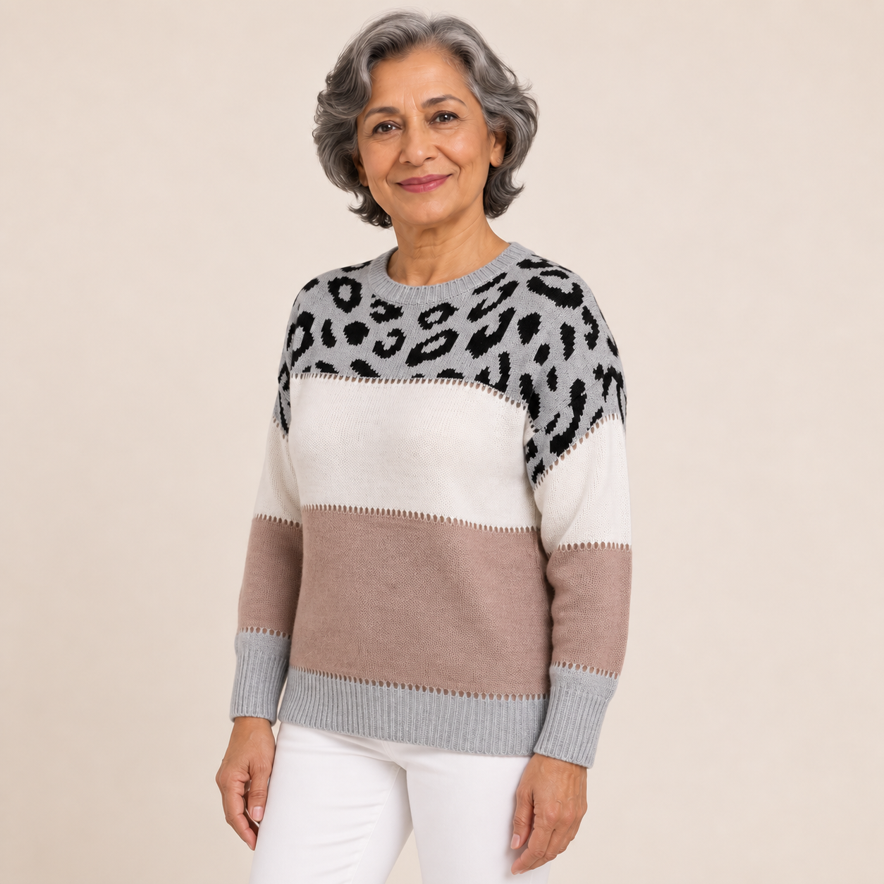 Patricia – Leopullover – Braun