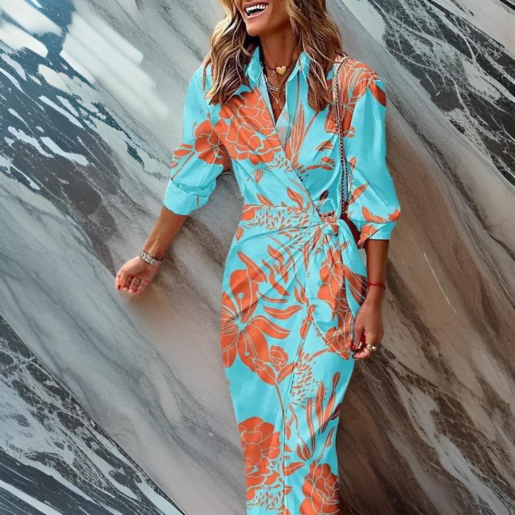 Oana | Wickelkleid mit Print