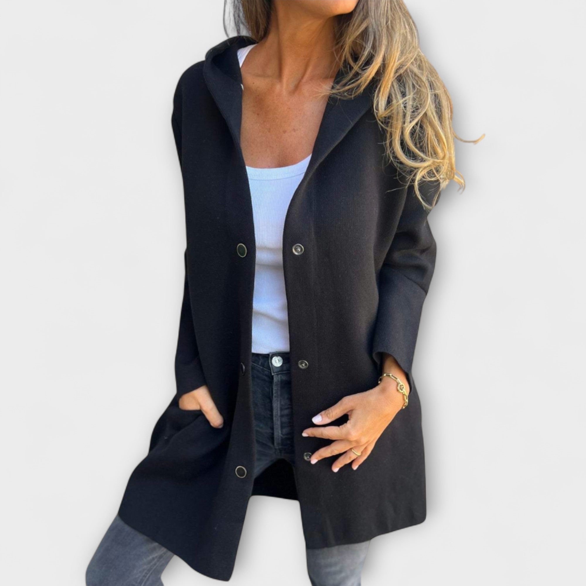 Rhyvian | Jachetă elegantă cu un nasture - imagine 4