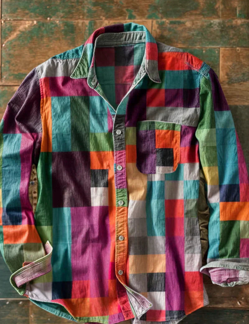 Cămașă patchwork Russel - model 2