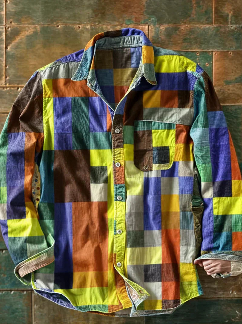 Cămașă patchwork Russel - model 3