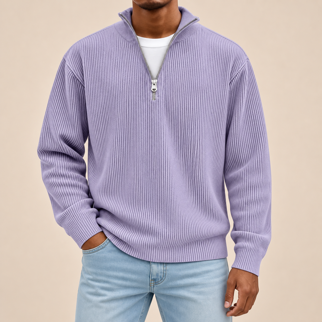 Silviu Pullover – Violett