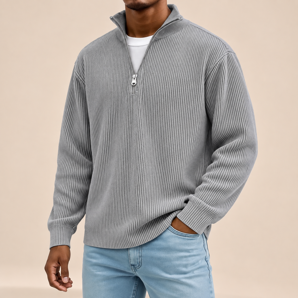 Silviu Pullover – Grau