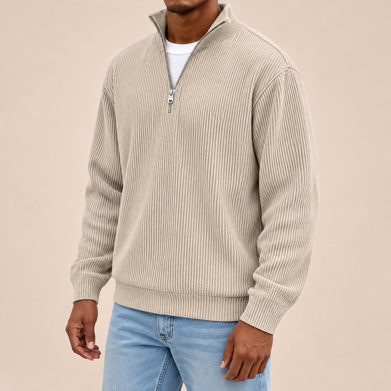 Silviu Pullover – Khaki