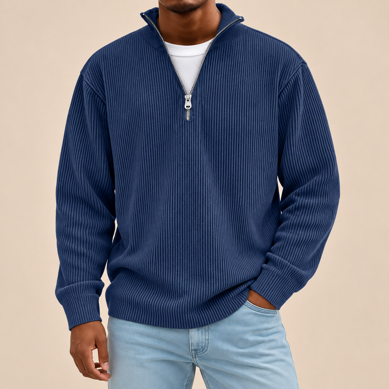 Silviu Pullover – Marineblau