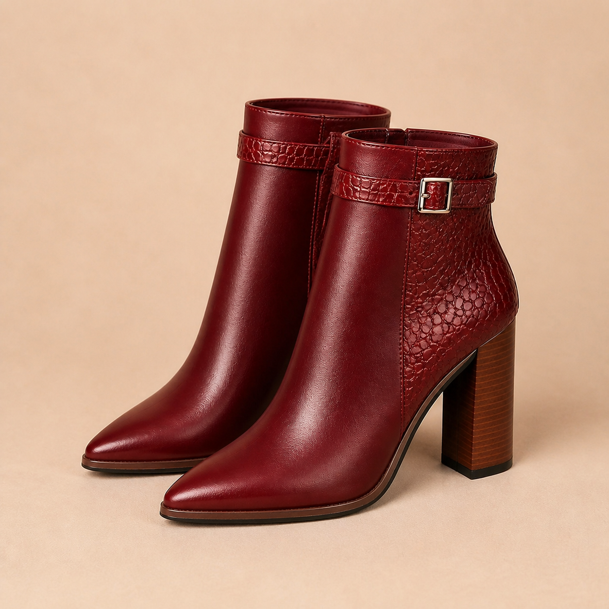 Sonia botine Bordo
