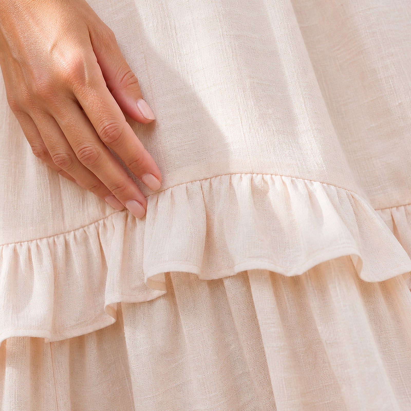 Sorina rochie maxi caise - detaliu tesatura