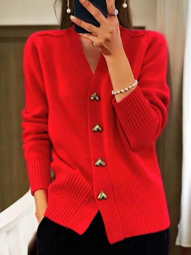 Elena | Cardigan mit Herz-shaped Knöpfe – Bild 5