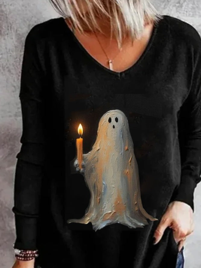 Valentina | Langarmshirt mit Halloween-Motiv – Produktansicht 2
