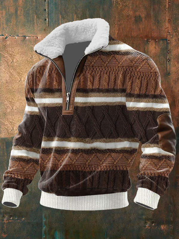 Aaron Herren Zip-Up mit teddygefüttertem Kragen