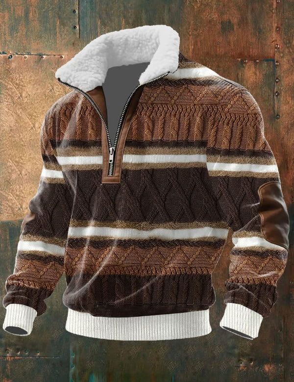 Aaron Herren Zip-Up mit teddygefüttertem Kragen