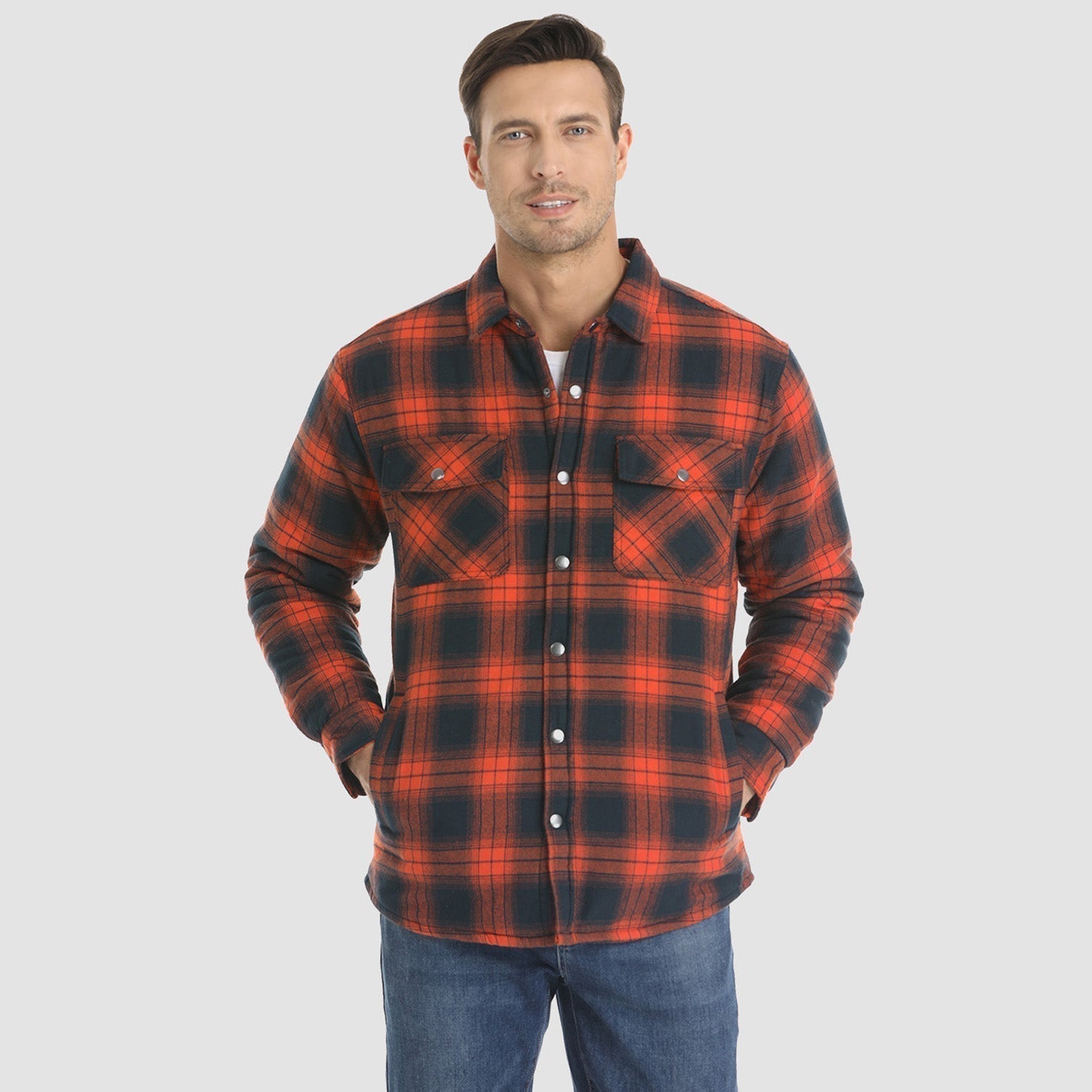 Alessio | Gefütterte Flanelljacke – Produktansicht 3