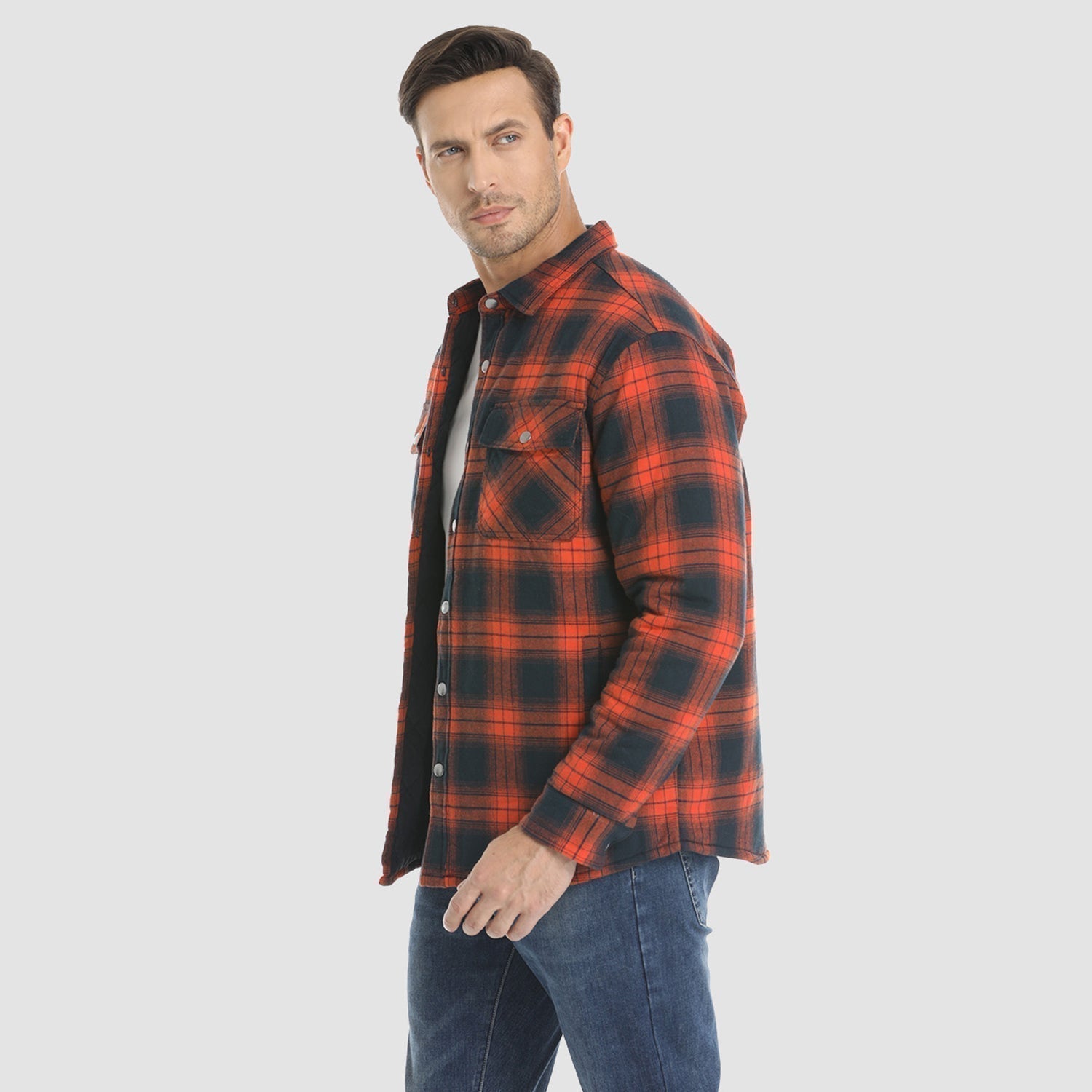 Alessio | Gefütterte Flanelljacke – Produktansicht 6